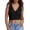 Black, variant on Women Fashion Casual Comfort Solid Sexy Low Cut Lace Camisole T Shirt Top
