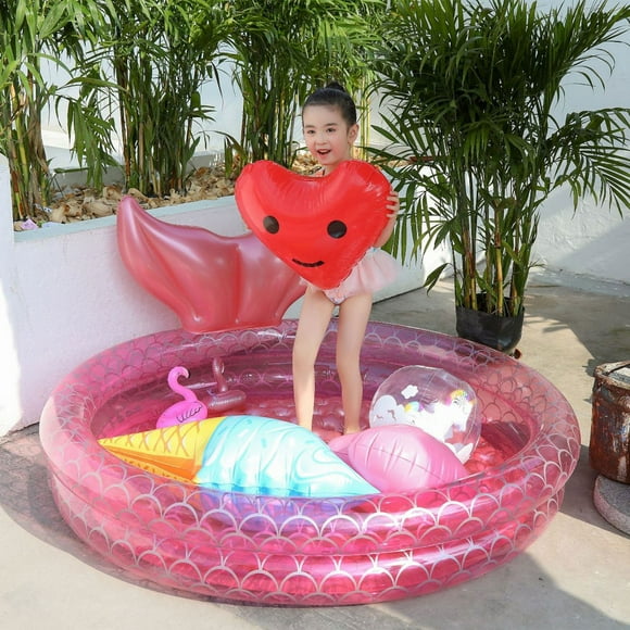 Piscines Gonflables pour Enfants dans la Cour Arrière Jardin Piscine Ronde pour Enfants Pataugeoire Intérieure&Extérieure Piscine à Balles pour Bébé