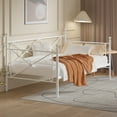 thumbnail image 6 of VECELO Metal Daybed Platform Frame, Bed Sofa for Living Room Guest Room, Twin Size, White, 6 of 10