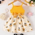 thumbnail image 2 of KPOPLK Girls Spaghetti Strap Dress Toddler Summer Dresses Kids Beach Casual Sundresses with Pockets for 1-15t(6-9 Months,Yellow), 2 of 5