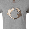 thumbnail image 4 of Inktastic Cute Ferret Heart Women's T-Shirt, 4 of 5