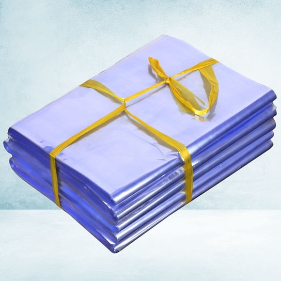 BEADCEST 100Ud Shrink Wrap Bags Azul Sin Olor Con Superficie Lisa Y Fuerte Para Protección De