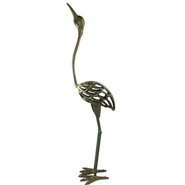 Seraphic Cast Iron Garden Art Crane Bird Statues Antique Green Com - Cast Iron Crane Garden Ornaments Seraphic Cast Iron Garden Art Crane Bird Statues Antique Green Com - Cast Iron Crane Garden Ornaments