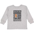 thumbnail image 3 of Inktastic Multiple Sclerosis Awareness Strength Courage and Support Boys or Girls Long Sleeve Toddler T-Shirt, 3 of 5