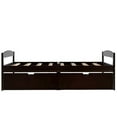 thumbnail image 6 of Wooden Platform Bed Frame with 2 Drawers, Twin Size Captain's Bed with Wood Slat Support Multifunctional Platform Bed with Headboard and Footboard No Box Spring Needed for Bedroom Living Room,Espresso, 6 of 7
