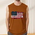 thumbnail image 4 of GIPQJK Muscle Tank Tops for Men 4th Of July Usa Flag Sleeveless Tops 2025 Trendy Patriotic Graphic Scoop Neck Muscle Tank Tops with Independence Day,Camel XL, 4 of 4