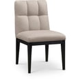 thumbnail image 3 of Meridian Furniture Adrian Taupe Vegan Leather Dining Side Chair (Set of 2), 3 of 11
