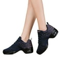 thumbnail image 4 of Wovix Women's Jazz Shoes Lace-up Sneakers Breathable Air Cushion Lady Split Sole Athletic Walking Dance Shoes Platform Basic Soft Daily Athletic Footwear, 4 of 7