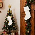 thumbnail image 5 of Clearance Under $6 1PC Ruffled Christmas Stocking, White Velvet Xmas Stocking with White Cuff, Large Hanging Stocking for Fireplace Tree Holiday Decor, 5 of 5