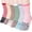 6109-6pairs Cats, variant on Women's Cute Art Cartoon Colorful Casual Crew Cotton Animal Socks