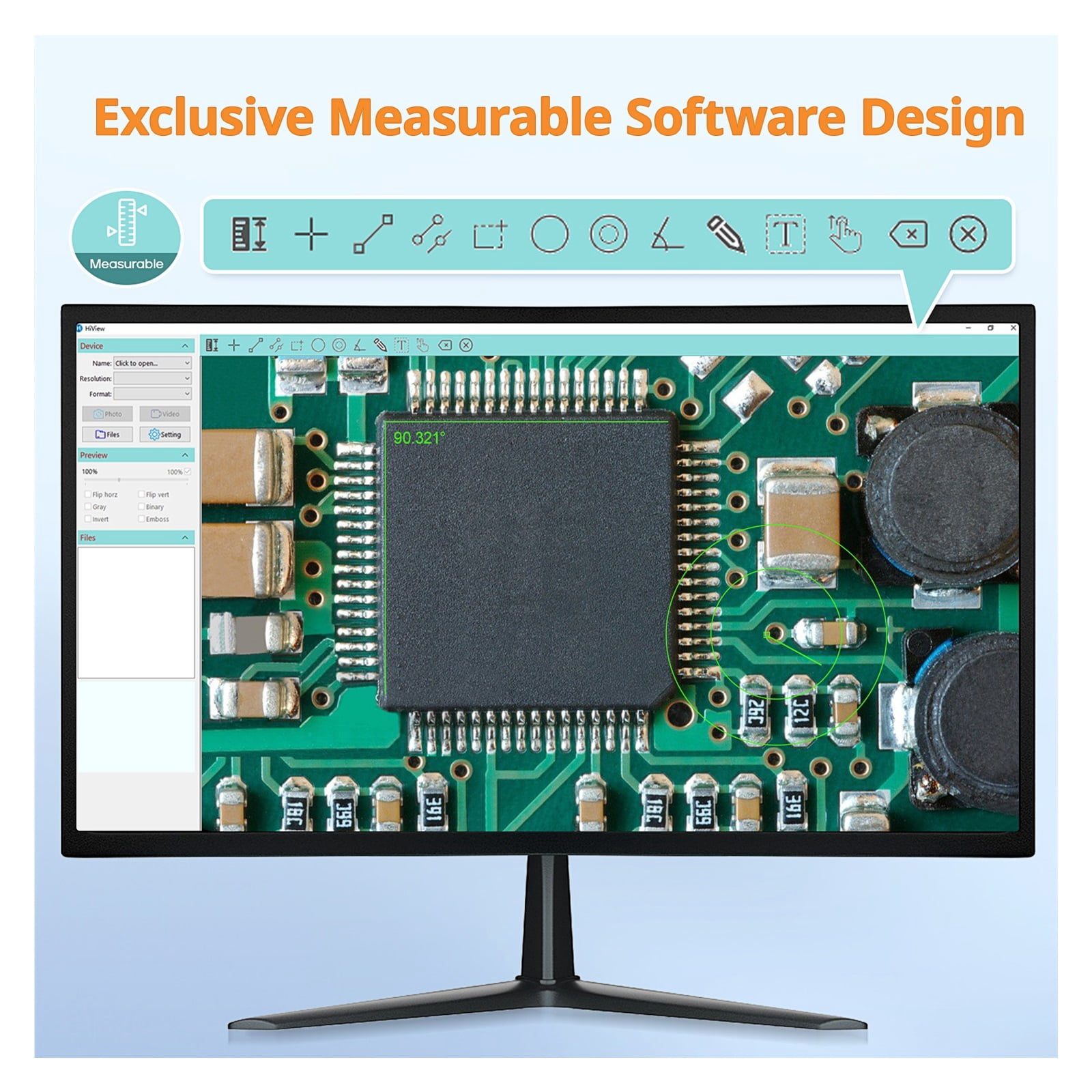 7'' LCD Scope DM9 1200X Digital 1080P HD Scope Soldering Repair Tool Coin Magnifier With 10 LED Light