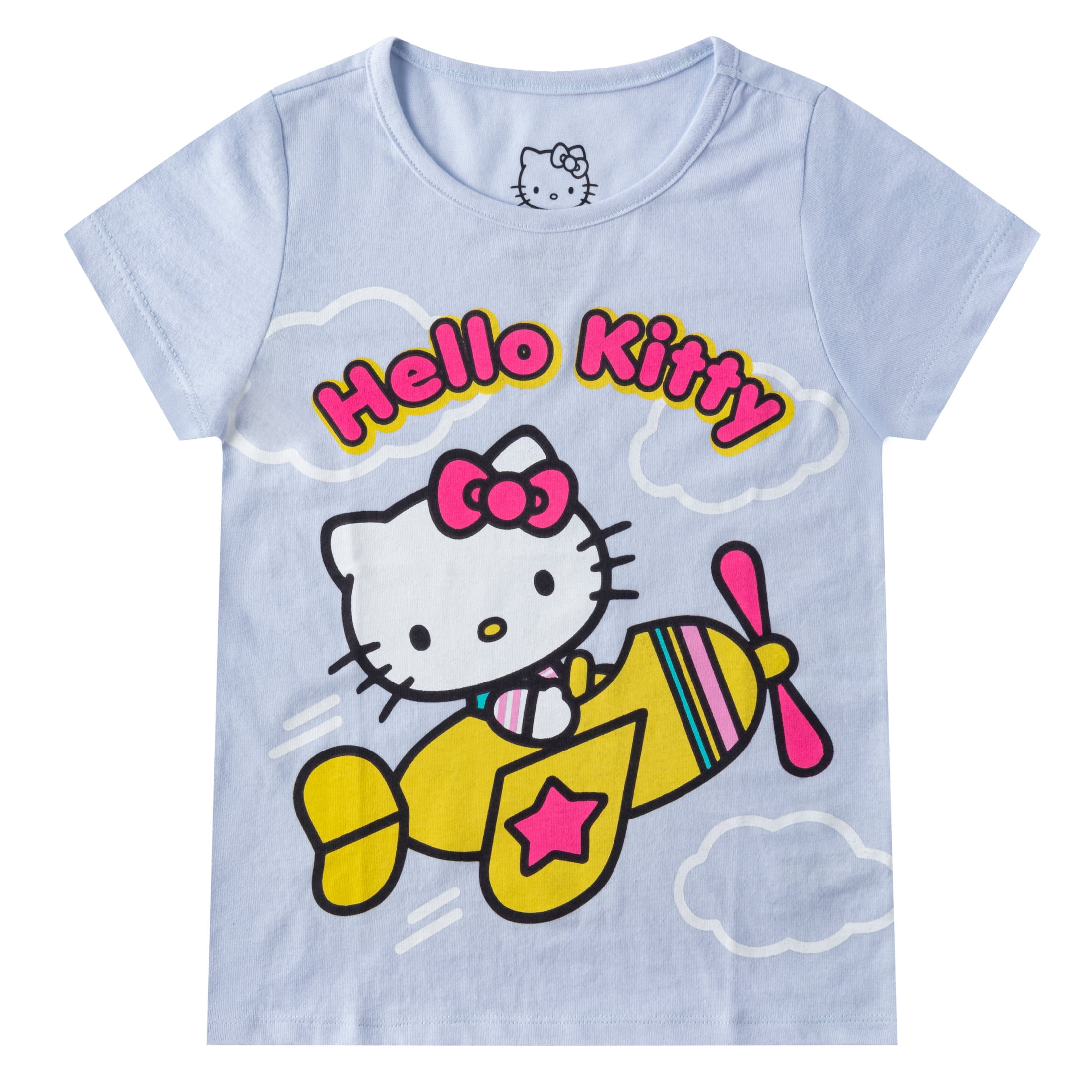 Hello Kitty Sanrio Short Sleeve T-shirt (Girls), 4 Pack, Sizes 4-12