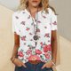 thumbnail image 2 of Camisa de manga corta con botones estampados de moda informal para mujer Fridja hjk1531, 2 of 5