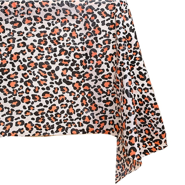 Wosthever Mantel de una sola vez Rectángulo Espesar Útil Práctico Desechable Decoración de fiesta Protector de de buen aspecto Suministros de limpieza para el hogar estampado de leopardo 137*274cm