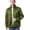 Green, variant on Men's Polar Fleece Jacket: Midweight Stand Collar Coat Casual Outerwear - Hiking Camping Travel Spring Fall Winter
