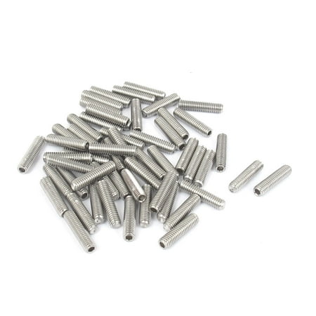 

Uxcell M3x12mm Stainless Steel Hex Socket Set Cap Point Grub Screws Silver Tone (50-pack)