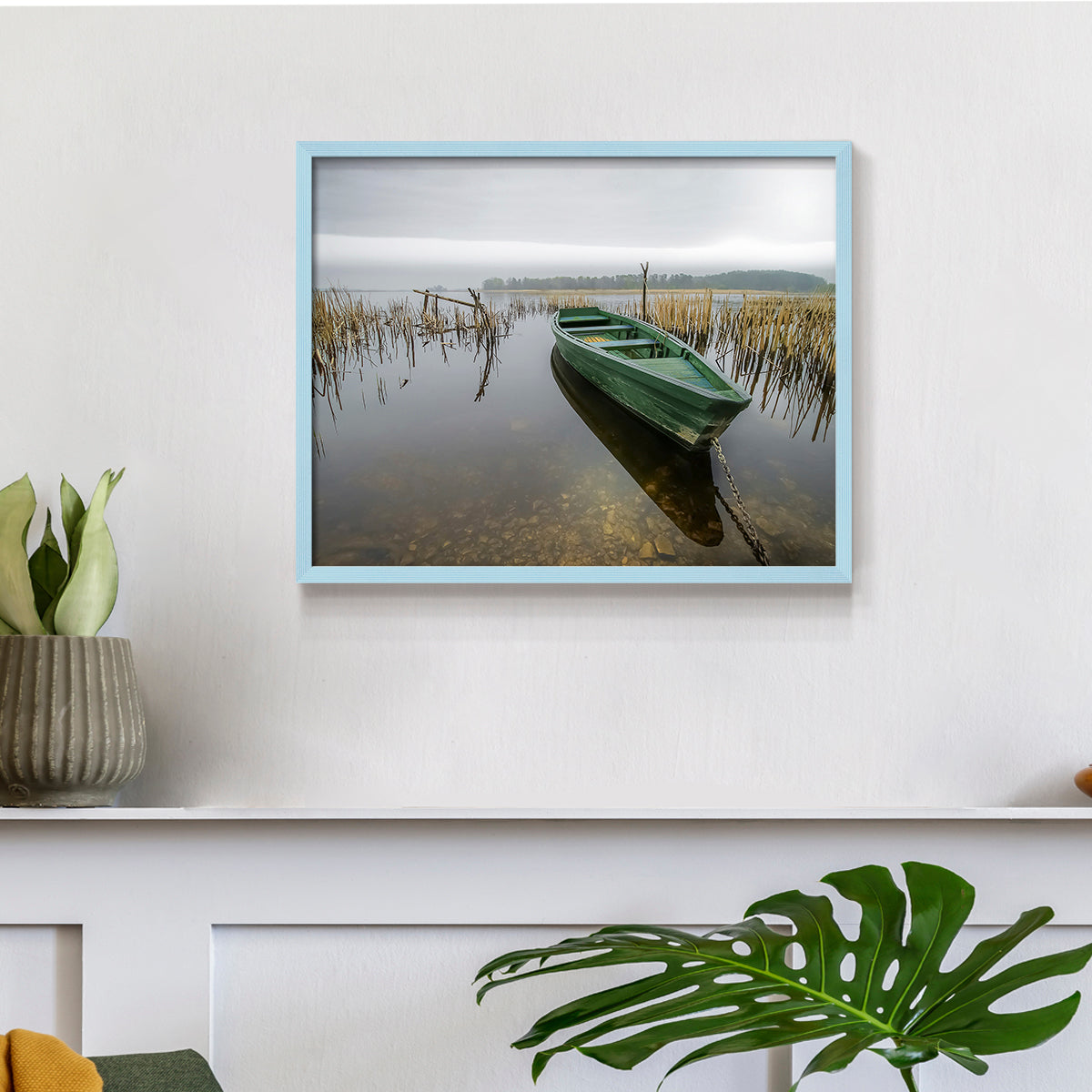 Green One by Mike Calascibetta - Restickable Framed Giclée Print