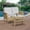 Beige, variant on PARKWELL 2 Pieces Outdoor Patio Conversation Set ,Rattan Wicker Loveseat Sofa Chair and Glass Coffee Table for Backyard Porch Garden Balcony Use,Blue
