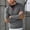 Dark Gray, variant on Men's Casual Sweatshirt Elbow Patch Half-Zip Stand Collar Ribbed Hem Long Sleeves for Woodland Leisure Treks Gray XXXL