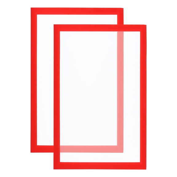 Uxcell Magnetic Sign Holder 8.5 x 11, 2 Pack Magnetic Display Frame A4 Magnetic Picture Frame for Refrigerator, Red