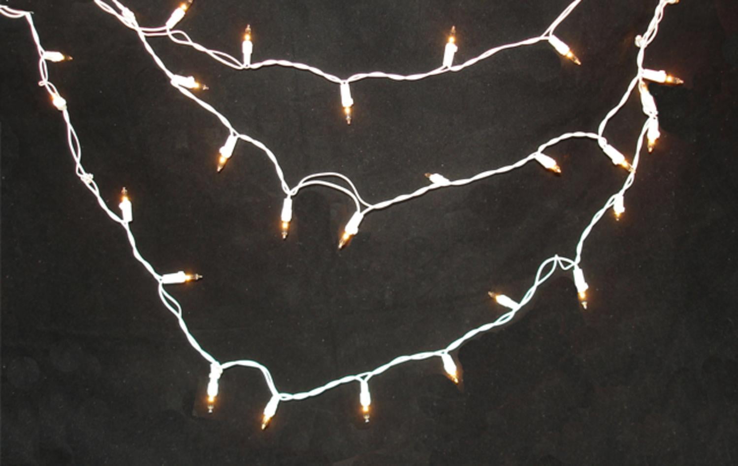 Set of 150 Clear Swag Christmas Lights White Wire Walmart Canada