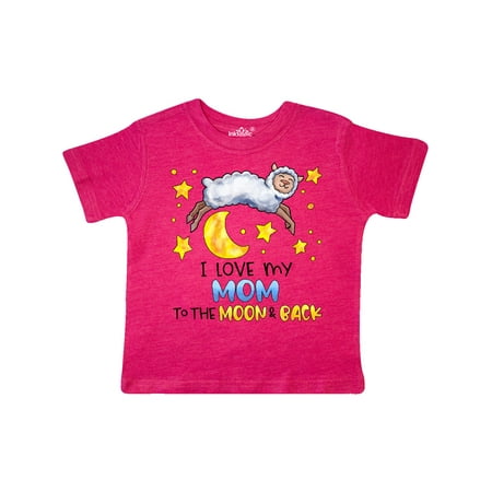 

Inktastic I Love my Mom to the Moon and Back Cute Sheep Gift Toddler Boy or Toddler Girl T-Shirt