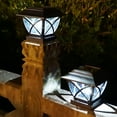 thumbnail image 4 of Solar Fence Lights Outdoor, Ip65 Waterproof Solar Post Cap Light, Dusk To Dawn Auto On/Off for Garden, Yard, Patio Decor, Square Led Wall Lamp, Warm White Sunlight Powered, 4 of 7