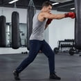 thumbnail image 3 of AZoiNM Men's Quick-Dry Athletic Pants Loose Fit Straight Leg Reflective Elastic Waistband, 3 of 5
