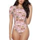 thumbnail image 1 of Fotbe Gingerbread Houses Pink Wonderland Body de Mujer con Cuello Redondo y Mangas Cortas, Sin Mangas Ajustado, Suave, Cómodo y Básico-Medium, 1 of 7