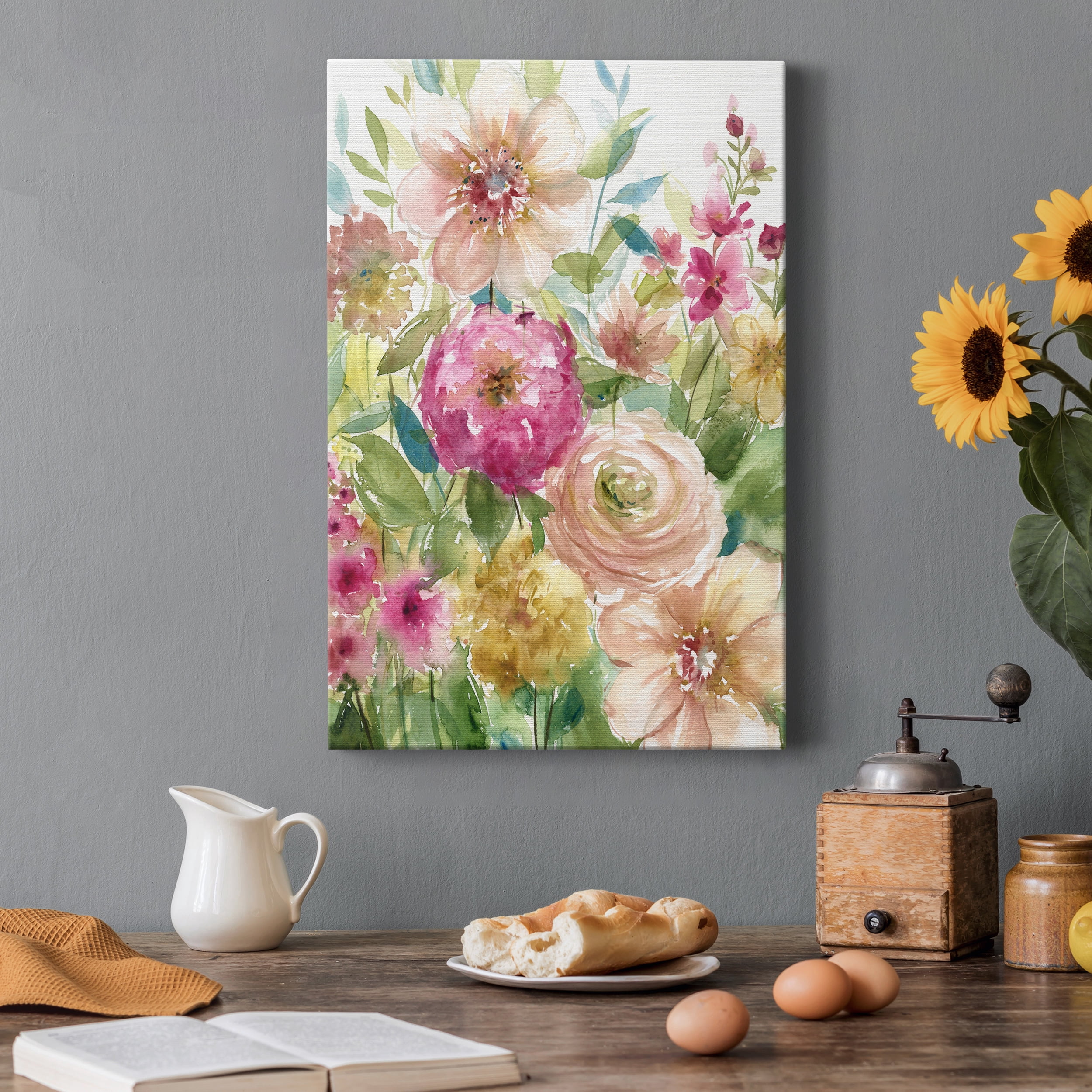 Jardin de Fleurs Premium Gallery Wrapped Canvas - Ready to Hang - 18 x 27