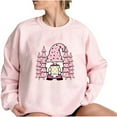 thumbnail image 2 of WEAIXIMIUNG Sweat à Demi-Zip pour Femmes 3TG Sweat de Noël pour Femmes Design Père Noël et Arbre Col Rond, 2 of 4