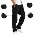 thumbnail image 2 of Mens Cargo Pants Tactical Travel Casual Jogger Pants Trousers Summer Relaxed Fit Hiking Pants, L, 2 of 8