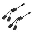 thumbnail image 1 of 2X Micro-USB Cable de Host, Micro-USB Macho A 2X Tipo A Doble USB Hembra Adaptador Otg Hub Convertidor para Android Tableta Pc Y TeléFono Inteligente Negro, 1 of 5