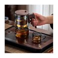 thumbnail image 3 of Glass Teapot With Wood Handle Heated Resistant One-button Filtering Transparent Scented Tea Pot Tea, 3 of 5
