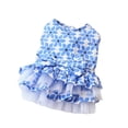 thumbnail image 2 of Flmtop Chien Robe Impression Bi-Jambes Tricot Jupe pour Animaux de Compagnie pour la Vie Quotidienne Bleu, 2 of 9