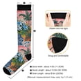 thumbnail image 3 of FORMRS Womens Knee High Socks Casual Long Thick Travel Daily Wear, 2 Pairs, Blue Flowers, 3 of 6