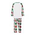 thumbnail image 4 of Elippeo Christmas Family Pajamas Matching Set Letter Print Raglan Sleeve Tops and Elastic Pants Loungewear Soft Sleepwear, 4 of 10