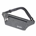 thumbnail image 1 of Riñonera de poliéster con correa ajustable, impermeable y ligera, con orificio para auriculares., 1 of 5