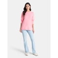 thumbnail image 3 of Time and Tru Women's and Women's Plus Crewneck Sweatshirt with Long Sleeves, Sizes XS-4X, 3 of 5
