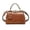 Light Brown-big, variant on Full Grain Leather Doctor Bag for Women Vintage Handbag Small Top Handle Bag with Key Lock Metal Clasp Frame Opening (Coffee)
