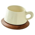 thumbnail image 2 of Taza de Café de Cerámica con Platillo, Regalo de Cumpleaños, Taza de Café con Asa, Taza de Espresso para Oficina, Hogar, Fiesta, Cafetería, 2 of 9