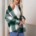thumbnail image 4 of Puntoco, camiseta de manga larga a la moda para mujer, ropa de abrigo holgada con frente abierto de otoño, blusa a cuadros, abrigo, Tops, liquidación Puntoco Puntoco-5532, 4 of 8