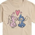 thumbnail image 2 of Disney - Lilo & Stitch - Angel & Stitch Share Kisses - Men's Short Sleeve Graphic T-Shirt, 2 of 5