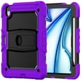 thumbnail image 2 of XYX For iPad Air 11 inch (2025 M3/2024 M2) Case, 3in1 Heavy Duty Shockproof Tablet Case with Stand, Shoulder Strap, Purple, 2 of 7