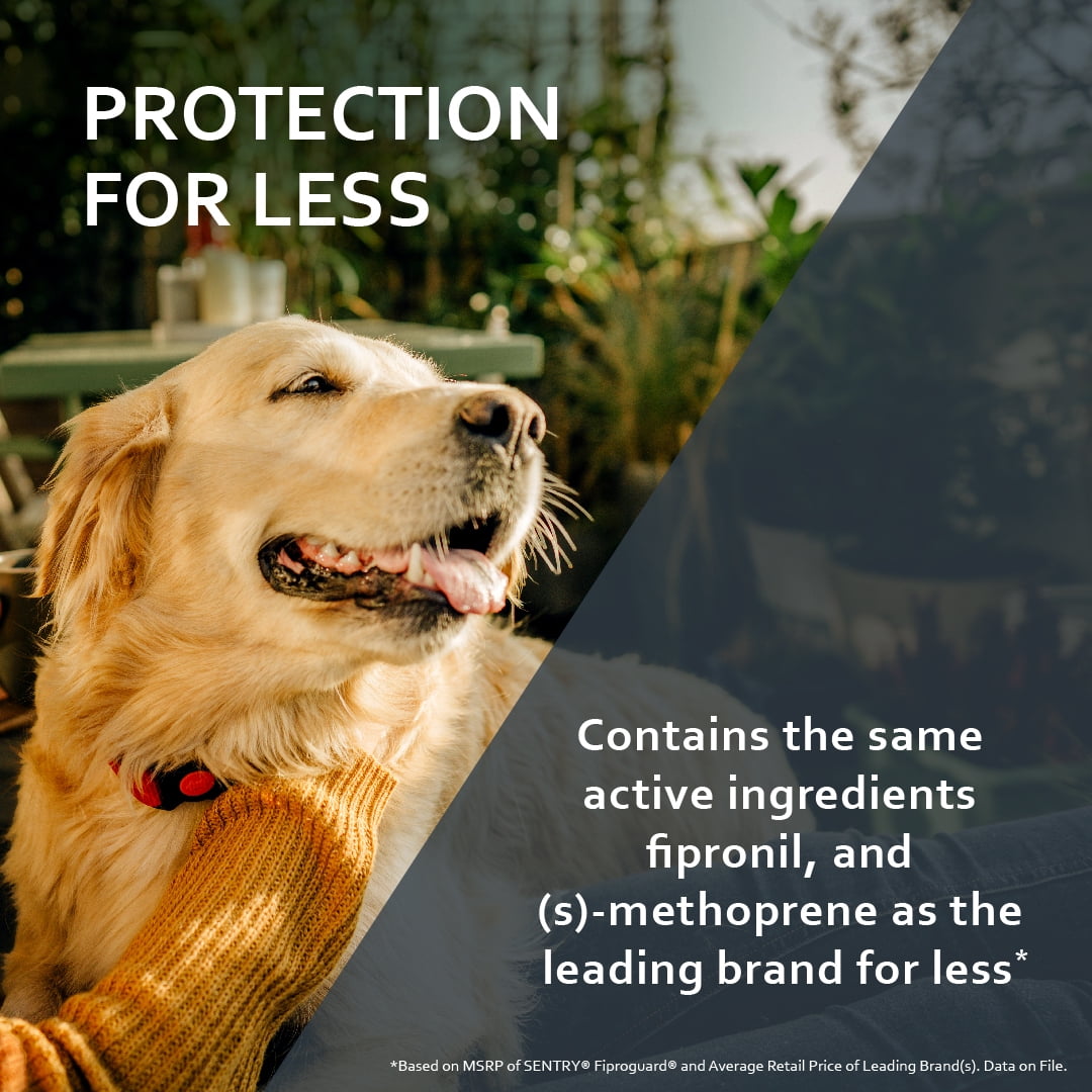 Sentry FiproGuard Dog Flea & Tick Topical Treatments, 89-132 lbs, 3 Monthly Supply, 3 Count