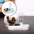 thumbnail image 5 of Home double puppy Cat Water and Food Bowl Set Stainless Steel Bowl Automatic Water Dispenser Bottle Feeder for Small Medium Size dog and, 5 of 7
