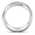 thumbnail image 4 of Pompeii Titanium Mens Comfort Fit Brushed Beveled Polished Edge Wedding Band 7MM (,), 4 of 4