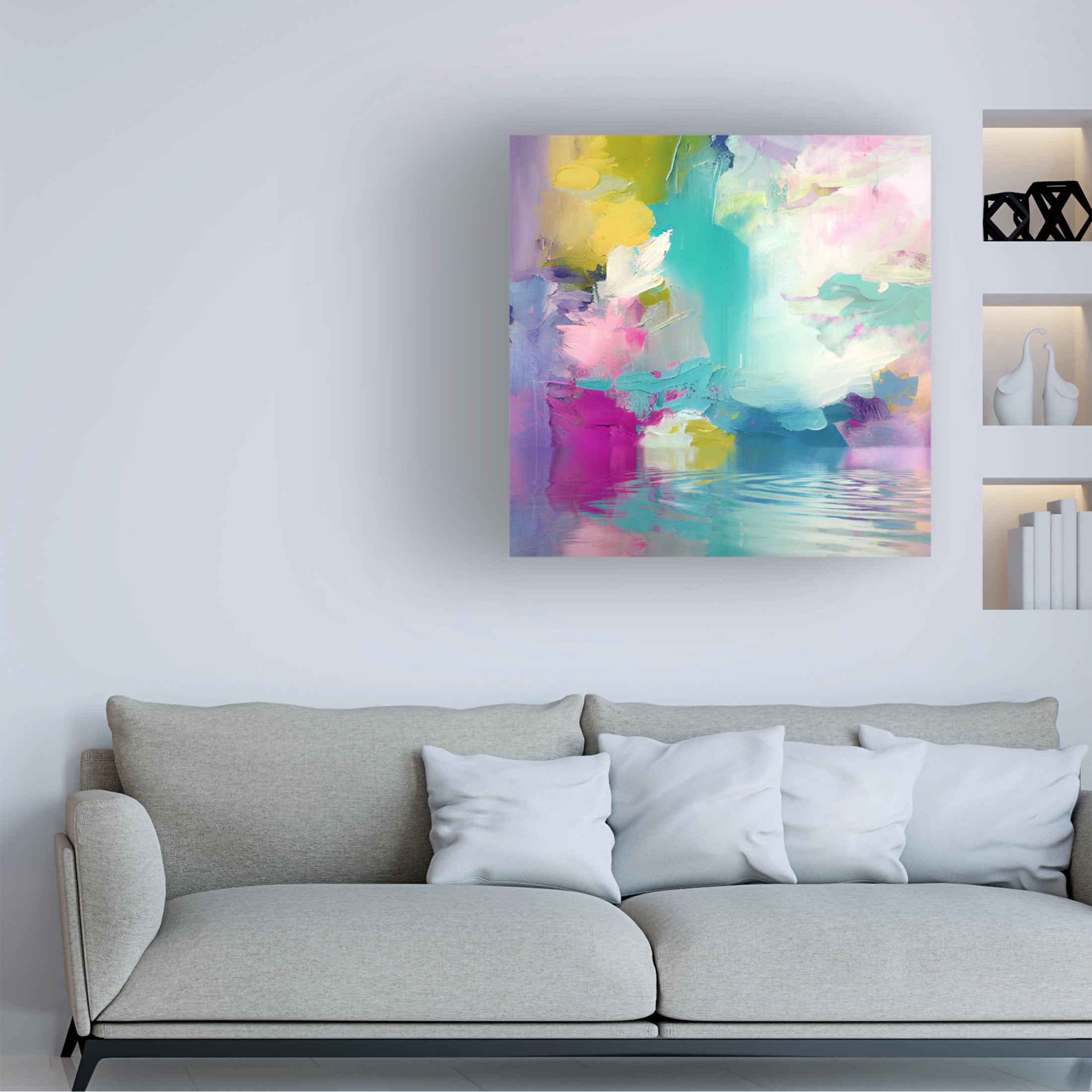 Canvas Wall Art - Sasha 'The Futility of Reason' Wall Art for Living Room, Bedroom, or Office Décor by Trademark Fine Art - 18 x 18 Inches