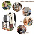 thumbnail image 5 of ZIATUBLES 17 Inch Clear Backpack, Heavy Duty Fabric & PVC Transparent Bag with Hedgehog Guitar Music Print, Large Capacity See Through Bookbag Easy to Clean for School & Travel, 5 of 7