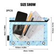 thumbnail image 3 of Dailycode 2 Pack Pencil Pouch for 3 Ring Binder Smooth Zipper Folders with Pockets Clear Window Pencil Case, Sky Tiny Polka Dot, 3 of 6